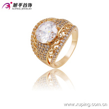 Fashion Elegant 18k Gold-Plated Women Jewelry Ring with Big Zircon -13649